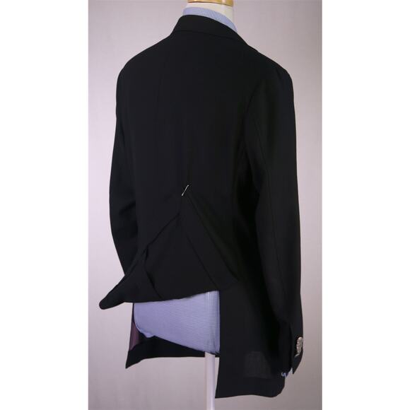 Paul Stuart Japan Black Knit Woven Wool w/ Metal Button Blazer Jacket 38R - Picture 7 of 9